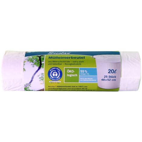 Secolan Sacchetti Pattumiera 20 Litri Extra Forte Bianco 1x25 (1/5)