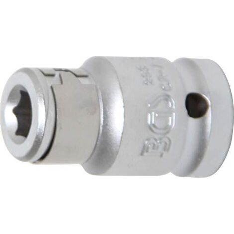 Bussola porta inserti con sfera di tenuta  quadro interno 12,5 mm (1/2")  esagono interno 8 mm (5/16")