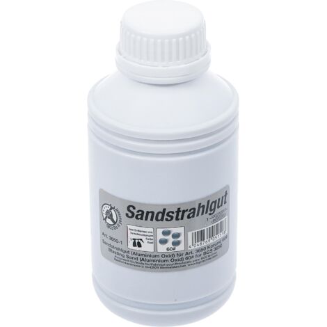 Sabbia abrasiva per sabbiatura  ossido di alluminio  grana 60  850 g