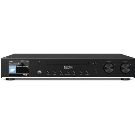 TechniSat DIGITRADIO 143 CD (V3) - Sintonizzatore digitale HiFi, Internet Radio (Dab+, FM, Bluetooth, Spotify Connect, Lettore CD, WLAN, Larghezza 43,5 cm, Control de applicazione e telecomando) Nero
