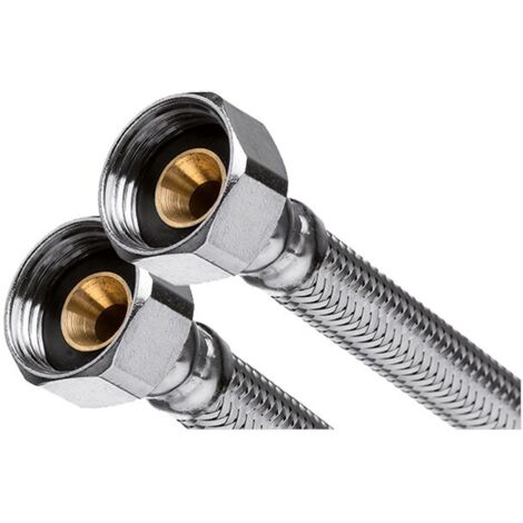 TUBO FLESSIBILE IN ACCIAIO INOX TRECCIATO, FILETTATURA INTERNA/INTERNA 25CM 1/21/2 - H/WS-01-025