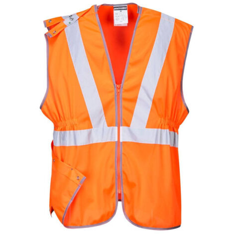 Portwest RT20 Gilet Lungo ad Alta Visibilità, Ris, Arancione, XL (1/2)
