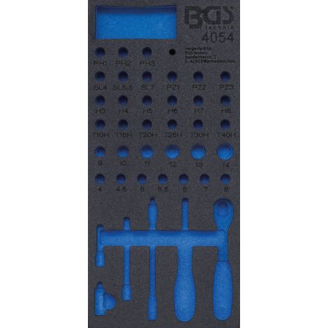 Modulo per carrelli portautensili 1/3  vuoto  per 4054