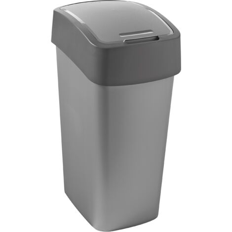 Curver Flip Bin 50 L Rettangolare Grafite, Argento (1/4)