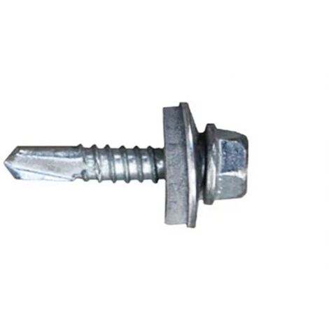 Celo 963327301 - Vite a testa cilindrica Din 7301 a testa esagonale diametro 6,3X32 Mm, rondella de Epdm diametro 16 zincato, 500 pz.