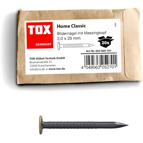 Chiodo per quadri Home Classic con testa in ottone 2,0 x 25 mm