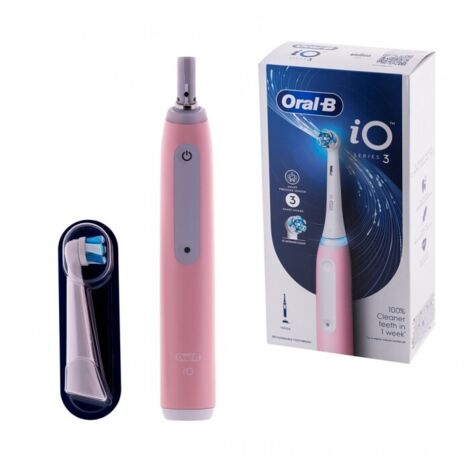 Spazzolino Elettrico Braun Oral-B iO 3 Rose con 3 Modalit� di Pulizia e Testa di Ricambio Inclusa (1/5)