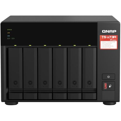 QNAP TS-673A NAS Tower Collegamento ethernet LAN Nero V1500B (1/4)