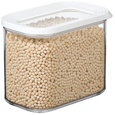 Mepal - Contenitore per Alimenti Modula - Contenitore Trasparente con Coperchio - Organizzatori da Cucina e Contenitore in Plastica - Impilabile ed Ermetico - 1000 ml - White (1/4)