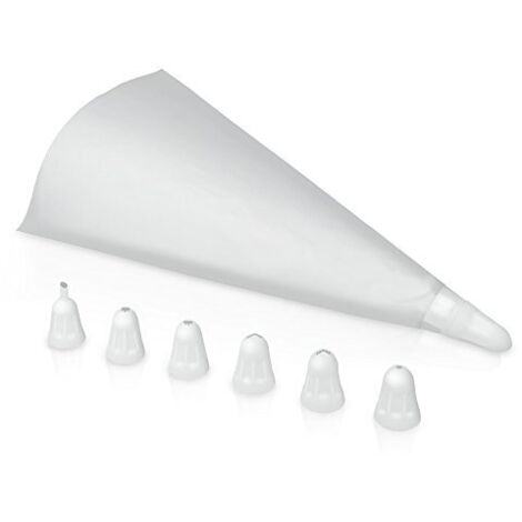 DECORATORE TORTE 7 ACCESSORI + 3 SACCHETTI SET 5 PEZZI - METALTEX (1/3)