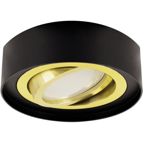 Faretto da soffitto rotondo ODYN C nero/oro (1/2)