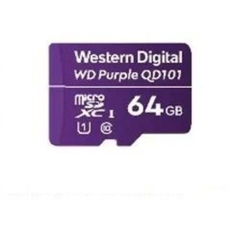 Western Digital MicroSDXC 64GB WD Purple SC QD101 Classe 10 UHS-I Scheda di Memoria (1/2)