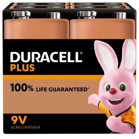 Duracell MN1604 Plus Batteria da 9 V Alcalina/manganese 9 V 4 pz.