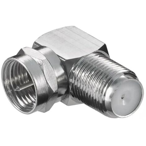 adattatore spina satellitare tv F piatta angolata 90 gradi salva spazio rame
