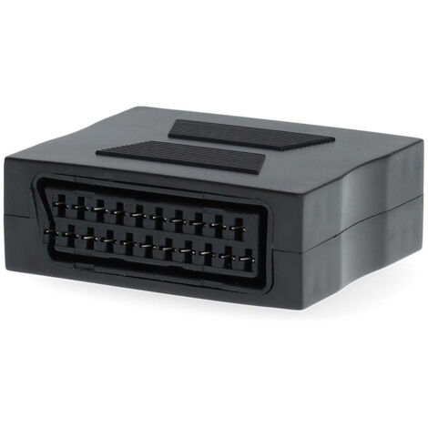 Adattatore scart scart female scart female placcato nickel dritta abs nero 1 pz scatola (1/4)