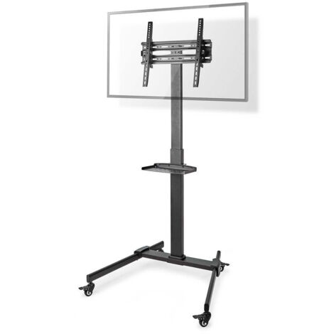 Tv floor stand 32 - 55 - maximum supported screen weight 35 kg premium column design adjustable pre fixed heights snap lock steel black (1/5)