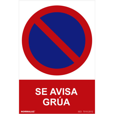 Cartello di divieto "attenzione gru" (pvc 0,7mm) 30x40cm normaluz