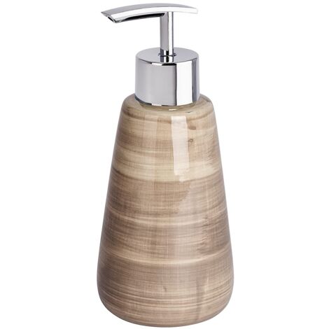 Wenko 22644100 Pottery distributore di sapone in ceramica sabbia/beige 8 x 8 x 17,5 cm (lu x la x a)