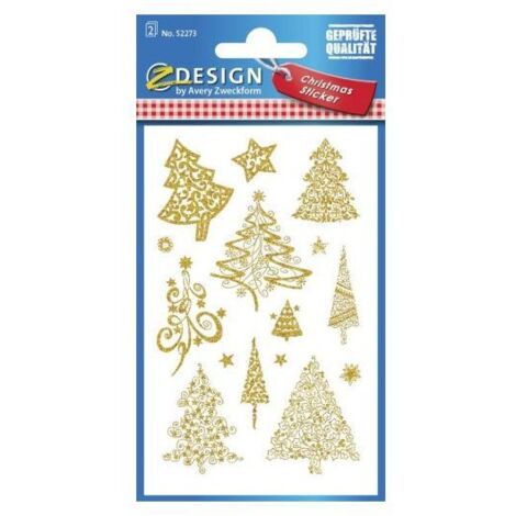 Avery 52273 sticker decorativi Carta Oro Permanente 18 pz (1/5)