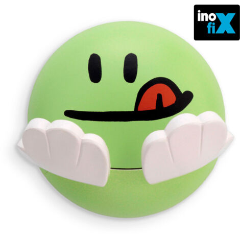 Gruccia adesiva per bambini con disegno faccia verde INOFIX 2180-5-000
