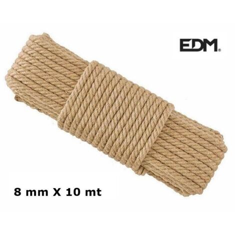 Matassa EDM 10 m di corda di iuta naturale naturale 3 strati calibro 8 mm