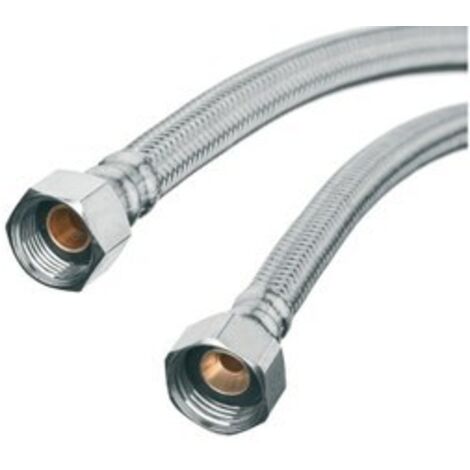 TUBO FLESSIBILE IN ACCIAIO INOX TRECCIATO, FILETTATURA FEMMINA/FEMMINA 50CM 1/23/4 - H/WS-04-050