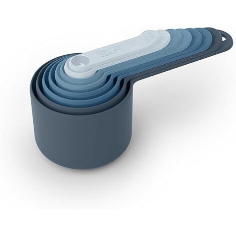 Joseph Joseph Nest Measure, modello 98999, set de misurini e misurini, uso in cucina, salvaspazio de, misure metriche e imperiali, design impilabile, colore blu (1/5)