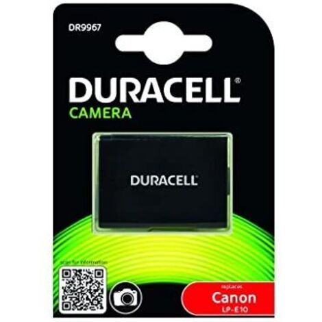 Duracell DR9967 - Batteria - Li-Ion - 1020 mAh - per Canon EOS 1500, 2000, 3000, 4000, Kiss X80, Kiss X90, Rebel T100, Rebel T7, Rebel T7