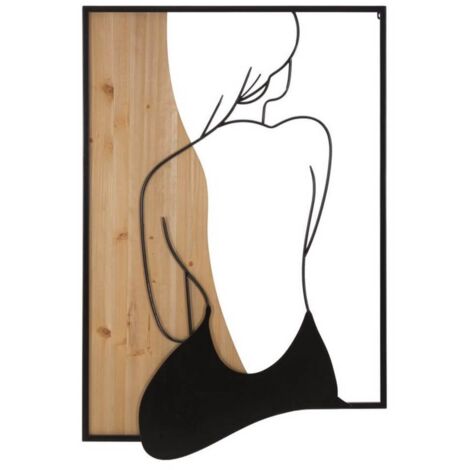 Decorazione Parete Muro Bellezza Ferro e Legno cm 60X2X90 - BEAUTY (1/5)