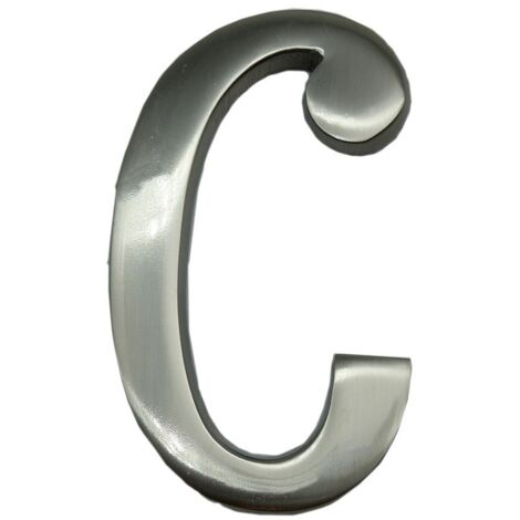 Lettera c nichel opaco 10cm fissaggio invisibile edm