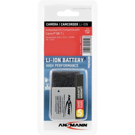 Ansmann A-Can NB 7 L - Batteria per fotocamera - Li-Ion - 900 mAh - per Canon PowerShot G10, G11, G12, SX30 IS (1/5)