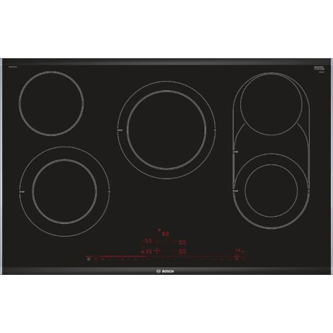 Piano ad induzione Bosch Serie 8 PKM875DP1D Built-in Ceramic Black,Stainless steel hob [PKM875DP1D]