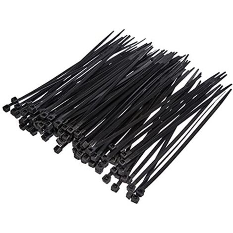 Set di fascette in nylon - 4,6 x 200 mm - nero (100 pz.)