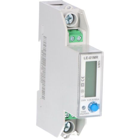 Contatore elettrico - monofase, RS-485, LCD, 100A, registrazione dei parametri di rete U, I, F, P, Q, AE+, RE+, LE-01MR (1/3)