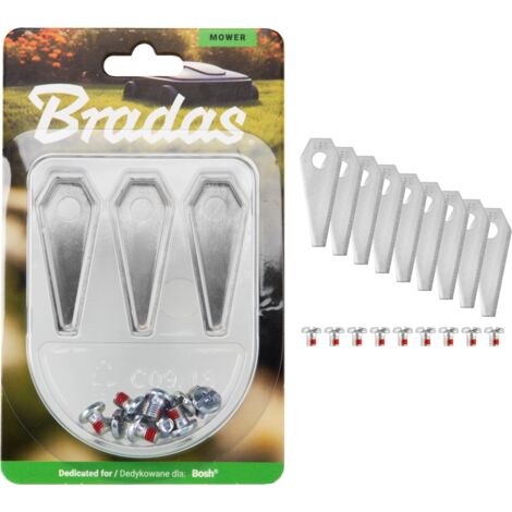 Neutro, set de 9 pezzi, taglio ad alta precisione, maggiore durata, ideale per prati perfetti e uniformi. (1/2)