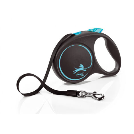 Guinzaglio per Cani Flexi BLACK DESIGN 5 m Azzurro Taglia L