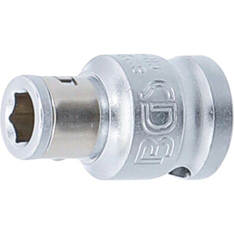 Bussola porta inserti con sfera di tenuta quadro interno 10 mm (3/8") esagono interno 6,3 mm (1/4")