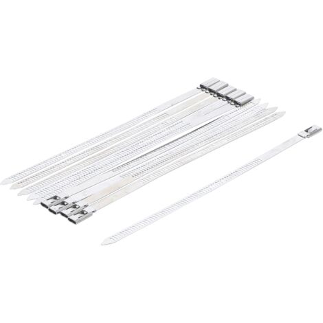 Assortimento fascette per cavi  acciaio inox  inossidabili  7,0 x 200 mm  10 pz.