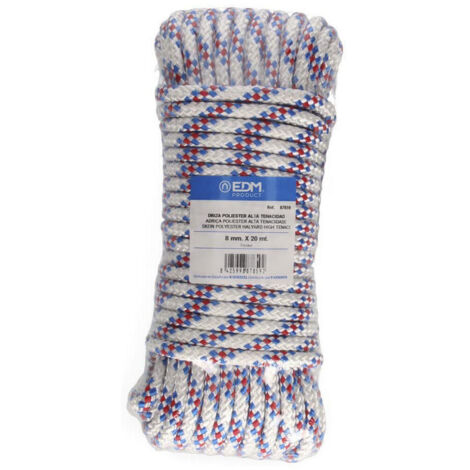 Matassa EDM 20 m Poliestere Drizza High Tend Tricolore Calibro 8 mm