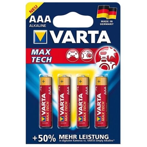 Varta Max Tech Batteria Aaa, 4-Er Blister Di