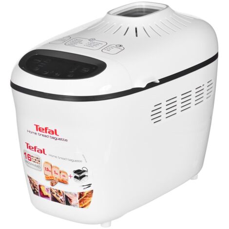 Tefal PF610138 1600W Color white - Macchina per il pane (Colore bianco, 1,5 kg, Pasta per baguette, Pasta per dolci, 750 g, 1600 W)