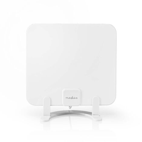 Antenna hdtv per interni attivo fmuhfvhf portata di ricezione 0 25 km lte700 guadagno 30 db abs bianco