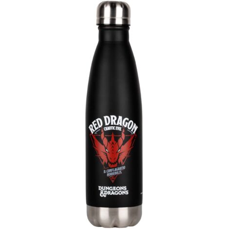 Konix 78441121194 borraccia Uso quotidiano 500 ml Acciaio inox Nero, Rosso (1/3)