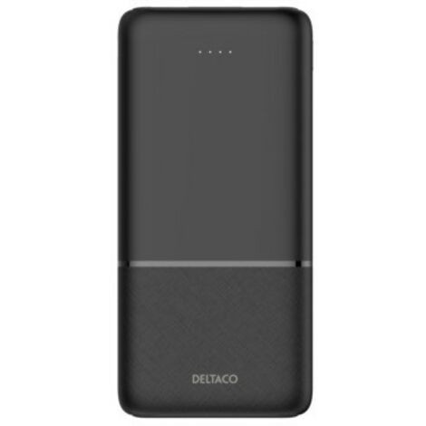 Deltaco powerbank 10000 mah 2x usb a 18 w 1x usb c pd 20 w - nero (1/5)