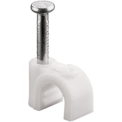 chiodini fissacavo box plastica fermacavo chiodino muro bianco 5 mm 100 pezzi