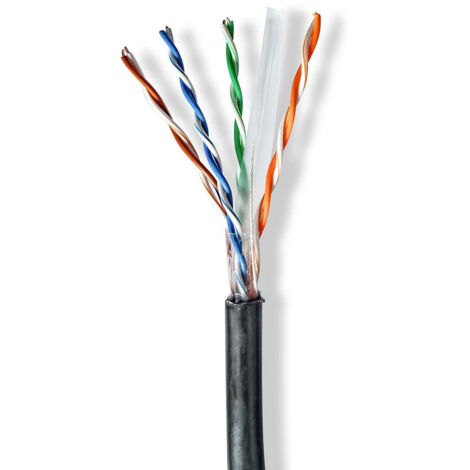 Network cable roll cat6 solid uutp cca 3050 m outdoor round pe black gift box (1/2)