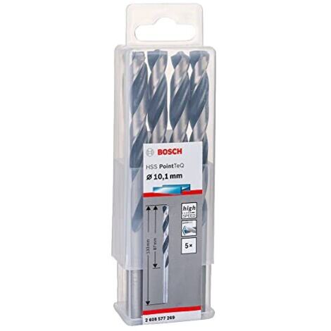 Trapano a spirale in metallo HSS PointTeQ, DIN 338, 10,1 mm, confezione da 5 pezzi
