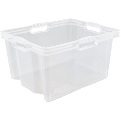 keeeper Box Contenitore con Manici integrati, Taglia: XL, 43 x 35 x 23 cm, 24 L, Franz, Trasparente (1/5)