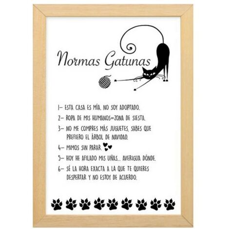 Quadro Bianco Gatti 35 x 25 cm 32 x 25 cm