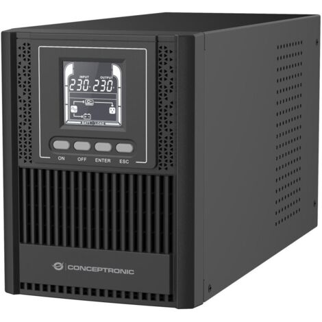 Conceptronic ZEUS52ES1K gruppo di continuità (UPS) Doppia conversione (online) 1 kVA 900 W 3 presa(e) AC (1/4)